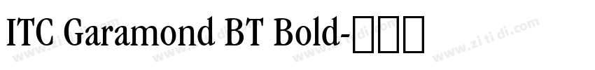 ITC Garamond BT Bold字体转换